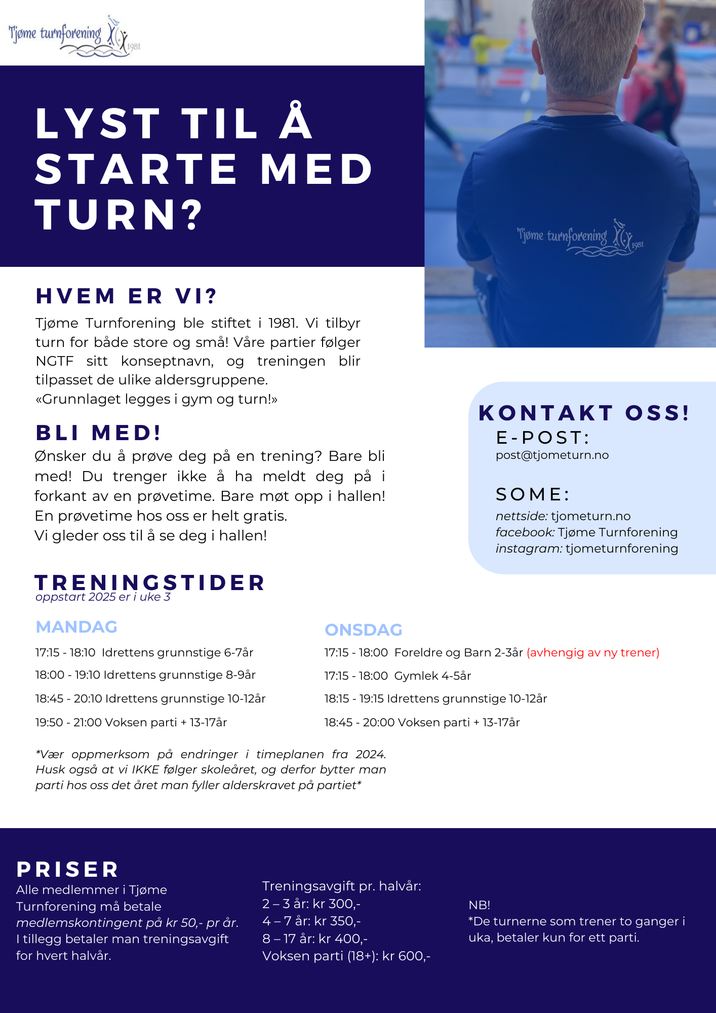 Treningstider Treningstider
